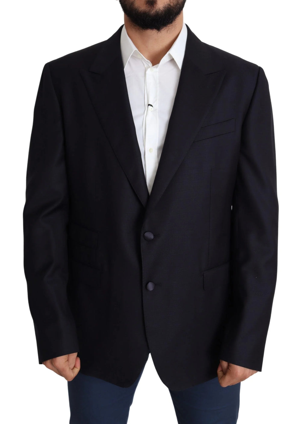 Dolce & Gabbana Black Wool Single Breasted NAPOLI Blazer - IT56 | XXL