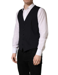Dolce & Gabbana svart ullenkeltspent vest