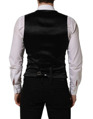 Dolce & Gabbana Black Wool Single Breasted Waistcoat Vest - IT46 | S