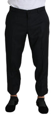 Dolce & Gabbana Black Wool Skinny Cropped Trouser Dress - IT52 | XL - Trousers
