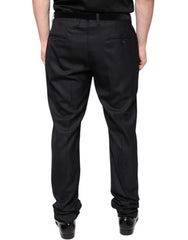 Dolce & Gabbana Black Wool Skinny Dress Formal Pants - IT54 | XL - Trousers