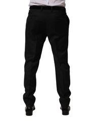 Dolce & Gabbana Black Wool Skinny Dress Formal Trouser Pants - IT54 | XL