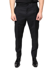 Dolce & Gabbana Black Wool Skinny Men Dress Pants - Trousers