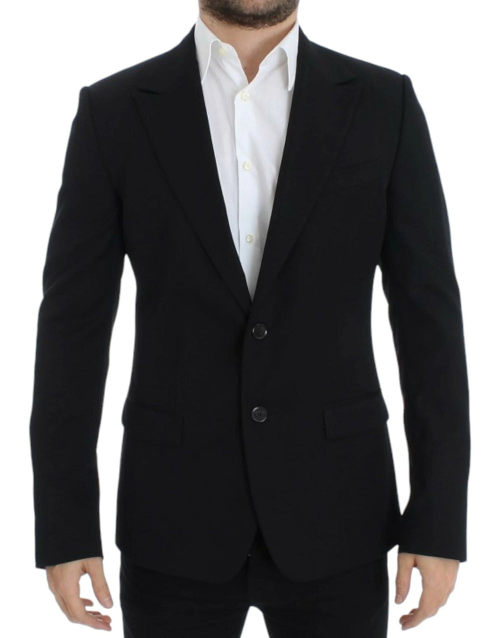 Dolce & Gabbana Black wool slim fit blazer - IT48 | M - Sport Jackets