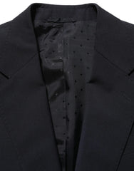 Dolce & Gabbana Black Wool Slim Fit Formal 3 Piece Men Suit - IT44 | XS