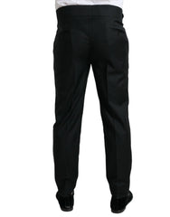 Dolce & Gabbana Black Wool Slim Fit Formal Trouser Dress Pants - IT50 | L - Trousers
