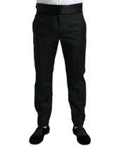 Dolce & Gabbana Black Wool Slim Fit Formal Trouser Dress Pants - IT50 | L - Trousers
