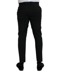Dolce & Gabbana Black Wool SlimFit Dress Formal Pants - IT48 | M - Trousers