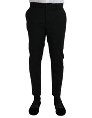 Dolce & Gabbana Black Wool SlimFit Dress Formal Pants - IT48 | M - Trousers