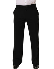Dolce & Gabbana Black Wool Straight Men Dress Trouser Pants - IT46 | S