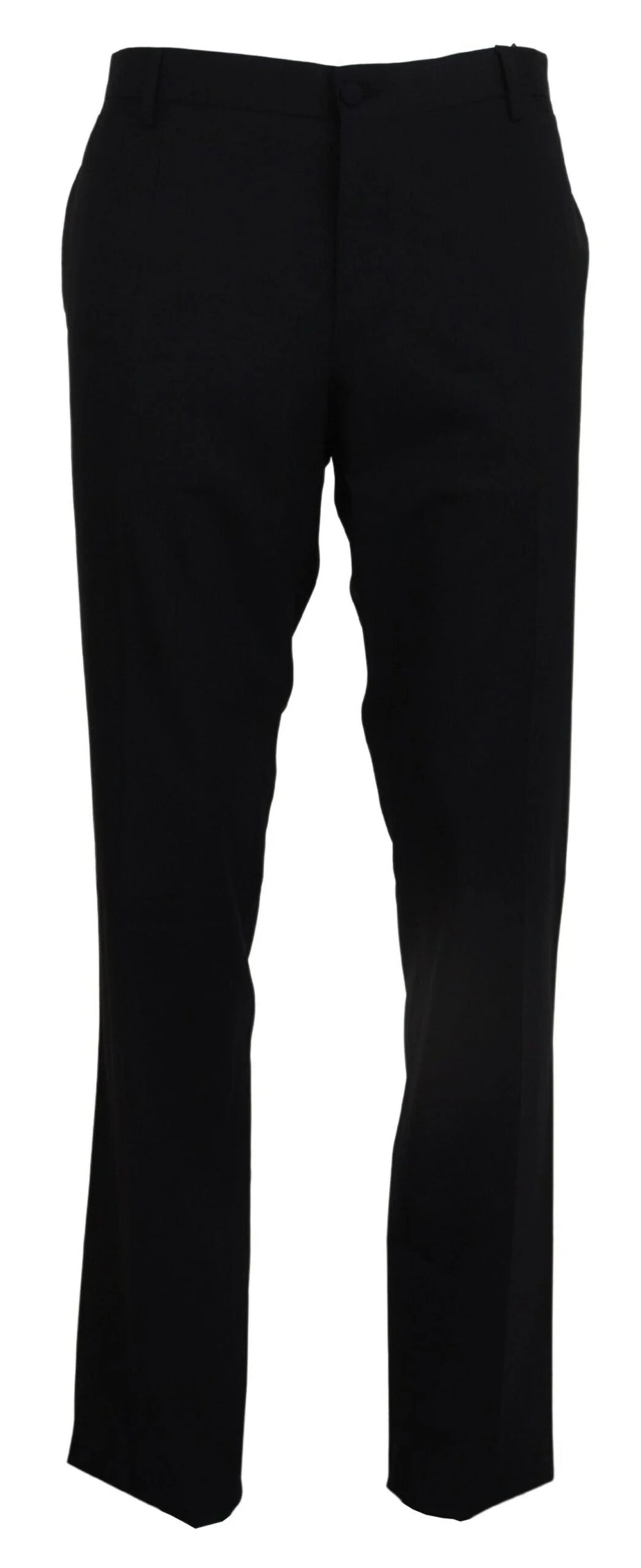 Dolce & Gabbana Black Wool Stretch Dress Formal Slim Fit Pant - IT54 | XL - Trousers