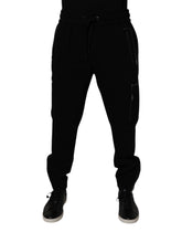 Dolce & Gabbana Black Wool Stretch Jogger Pants - IT50 | L - Joggers