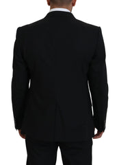 Dolce & Gabbana Black Wool Stretch Slim Fit Jacket Blazer - Sport Jackets