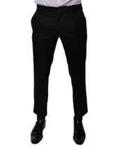 Dolce & Gabbana Black Wool Tapered Formal Dress Pants - IT46 | S - Trousers