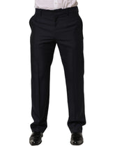 Dolce & Gabbana Black Wool Tapered Leg Dress Trouser Pants - IT48 | M