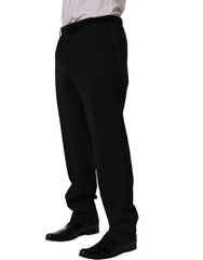 Dolce & Gabbana Black Wool Tapered Leg Dress Trouser Pants - IT54 | XL