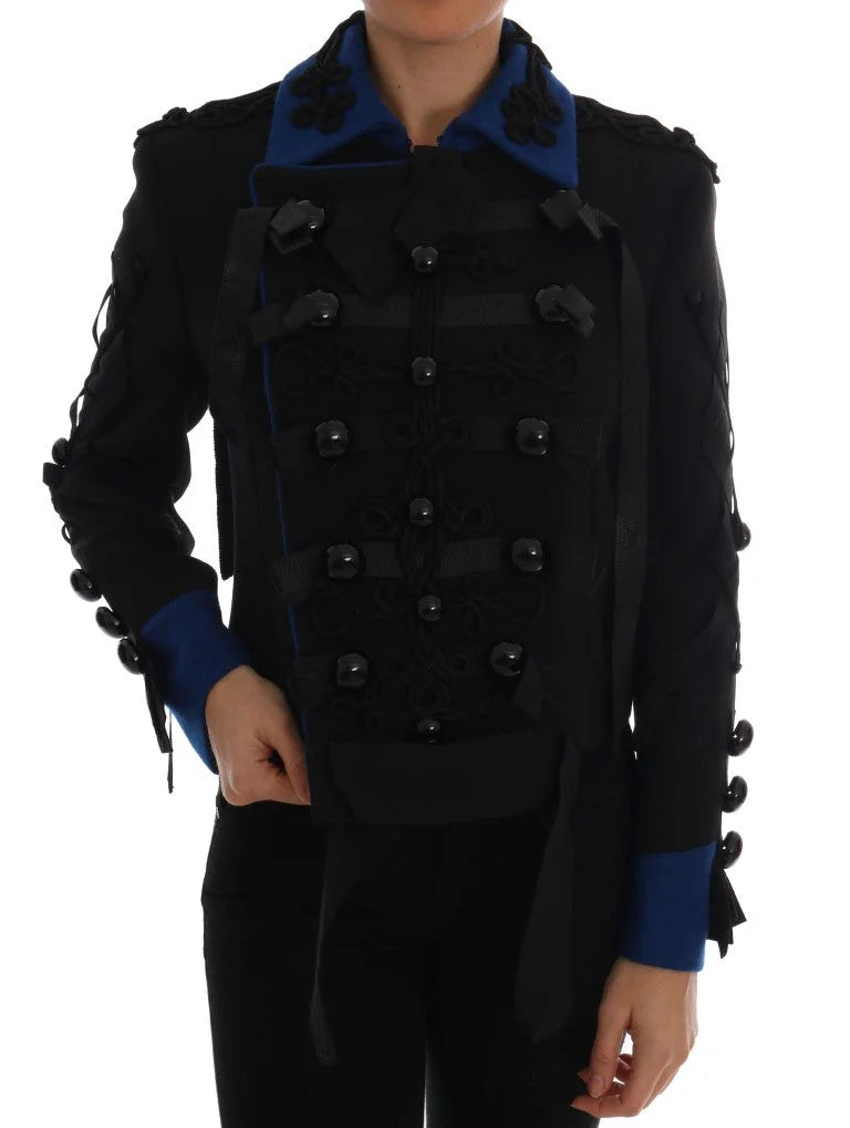 Dolce & Gabbana Black Wool Trench Jacket - IT40|S - Trench Coats