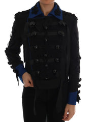 Dolce & Gabbana Black Wool Trench Jacket - IT40|S - Trench Coats