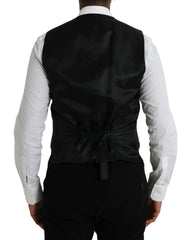Dolce & Gabbana Black Wool Waistcoat Dress Formal Vest - IT50 | L - Vests