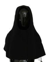 Dolce & Gabbana Black Wool Whole Head Hooded Scarf Hat - 57 cm|S - Scarves & Shawls