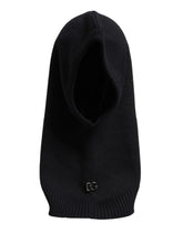 Dolce & Gabbana Black Wool Whole Head Wrap Balaclava Hat - Balaclavas