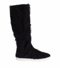 Dolce & Gabbana Black Xiangao Lamb Fur Leather Boots - EU36/US5.5 - Boots