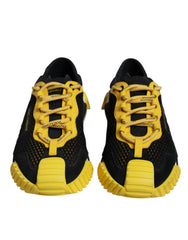 Dolce & Gabbana Black Yellow Low Top NS1 Sneakers Shoes - Sneakers