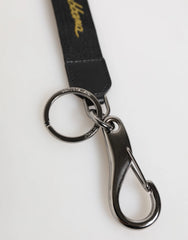 Dolce & Gabbana Black Yellow Polyester DG Logo Silver Keychain Keyring - Keychains
