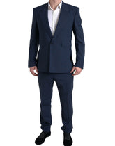 Dolce & Gabbana Blue 2 Piece Single Breasted SICILIA Suit - IT52 | XL - Pant Suits