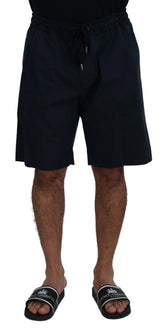 Dolce & Gabbana Blue Bermuda Mid Waist Casual Shorts - IT58 | XXL - Bermudas