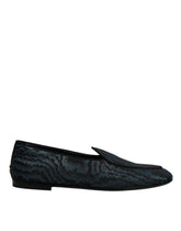 Dolce & Gabbana Blue Black Flats Men Loafers Dress Shoes - EU43/US10 - Flats