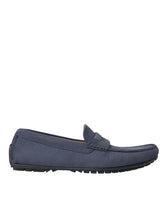 Dolce & Gabbana Blue Calf Leather Slip On Moccasin Shoes - Flats