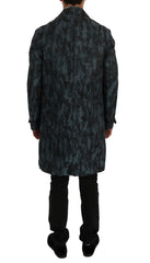 Dolce & Gabbana Blue Camouflage Trench Trench - IT48 | M - Trench Coats