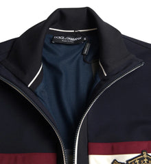 Dolce & Gabbana Blue Cardigan Heraldic Full Zip Sweater - IT42 | XS - Cardigans
