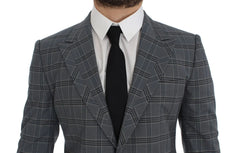 Dolce & Gabbana Blue Checkered Slim Fit Blazer Jacket - IT44 | XS - Sport Jackets