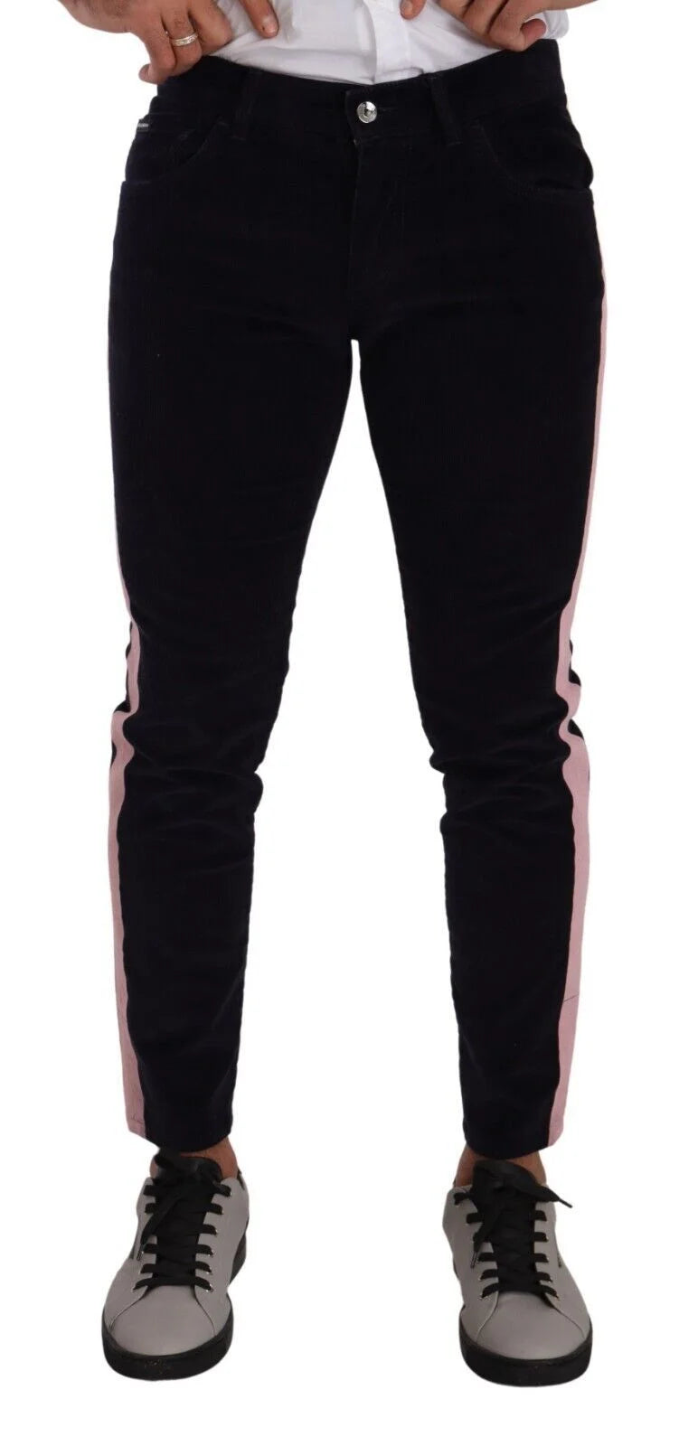 Dolce & Gabbana Blue Corduroy Cotton Stretch Skinny Jeans - IT48 | M - Jeans