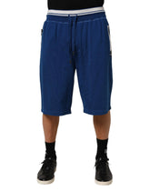 Dolce & Gabbana Blue Cotton Blend Bermuda Sweatpants Shorts - Bermudas