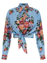 Dolce & Gabbana Blue Cotton Blouse