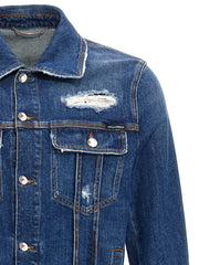 Dolce & Gabbana Blue Cotton Denim Jacket - 48 | M