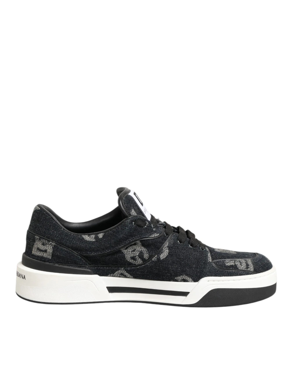 Dolce & Gabbana Blue Cotton Denim Logo Low Top Sneakers Shoes - EU44/US11 - Sneakers