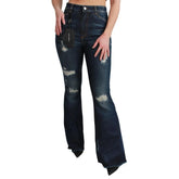 Dolce & Gabbana Blue Cotton Flared Jeans - IT38