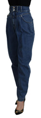 Dolce & Gabbana Blue Cotton High-Waisted Jean - IT42