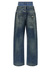 Dolce & Gabbana Μπλε Βαμβακερό Τζιν Denim