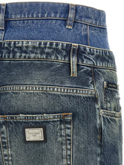 Dolce & Gabbana Μπλε Βαμβακερό Τζιν Denim