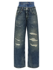 Dolce & Gabbana Μπλε Βαμβακερό Τζιν Denim