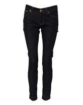 Dolce & Gabbana Blue Cotton PRETTY LowWaist Skinny Denim Jeans - IT40|S - Jeans