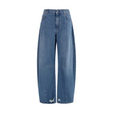 Dolce & Gabbana Blue Cotton Relaxed Fit Jeans - IT42 | L