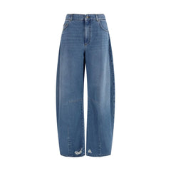 Dolce & Gabbana Blue Cotton Relaxed Fit Jeans - IT42 | L
