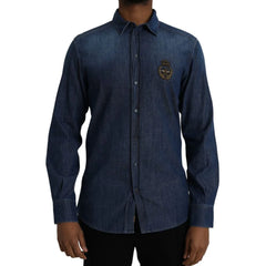Dolce & Gabbana Blue Cotton Shirt - IT40 | M - Shirts