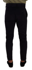 Dolce & Gabbana Blue Cotton Skinny Corduroy Trouser Pants - IT48 | M - Trousers